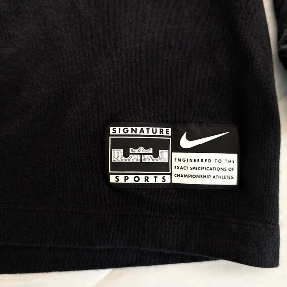 NIKE Tee LeBron James Men's 2XL Max 90 Black Graphic Long Sleeve Pullover - Picture 7 of 11